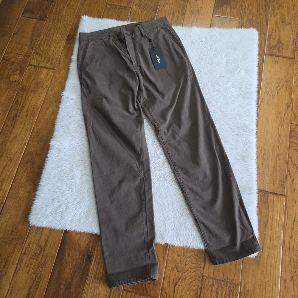 NWT Rag & Bone Standard Chino Pants Men's 31 Dark Brown Pockets Cotton